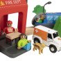 Tooky Toy Medinis Elektrinis Traukinys Gaisrinės Gelbėjimo Pareigūnų Garso Efektai 70 vnt. FSC