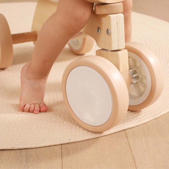 VIGA PolarB medinis riedulys Ruda Teddy Bear su minkštais ratais.