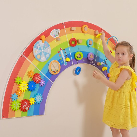 VIGA Medinis jutiklinio- manipuliavimo lenta EDU Rainbow FSC Sertifikatas