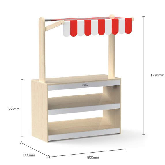 VIGA Medinis Prekybos Šiukšlių Rinkinys Supermarketui XXL