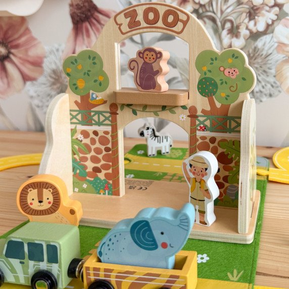 TOOKY TOY Mini Zoo Portable Gyvūnų Krepšio Rinkinys