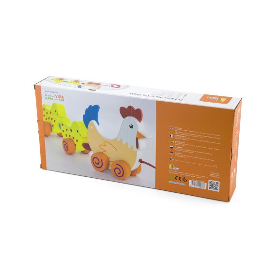 VIGA Traukinys su viščiukais Hen 36 cm