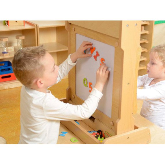 MASTERKIDZ Dvigubos pusės Skritulinė ir Džiovinimo valkliai Lenta 2 viename Edukacinė Sieninė Lenta Flex
