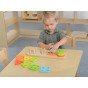 MASTERKIDZ Mediniai formų rūšiavimo blokai Montessori spalvomis