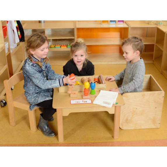Didelis medinis Montessori siuviklis iš MASTERKIDZ