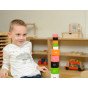 MASTERKIDZ Įvairių spalvų mediniai blokeliai ir apvalios taurės