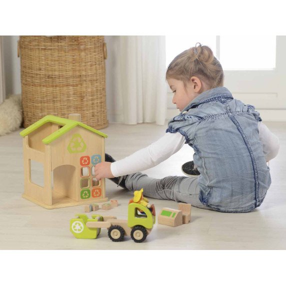 MASTERKIDZ Šiukšlių rūšiavimo ir perdirbimo stotis iš medžio modelis