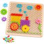 TOOKY TOY Montessori Mozaikos galvosūkių lenta su smeigėmis „Climbing“ 88 vnt.