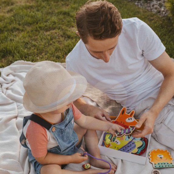 TOOKY TOY Medinis 5-in-1 gyvūnų siuvinėjimo žaidimas