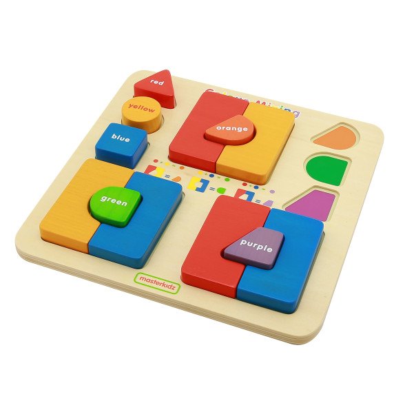 MASTERKIDZ Edukacinė lentyna išmanusis dėlionės rodymas mišrių spalvų Montessori metodu