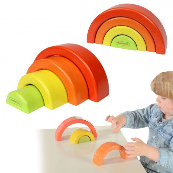 MASTERKIDZ Medinis puzzle Vaivorykštė Montessori
