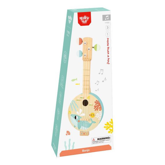 TOOKY TOY medinis bandžas mokymosi žaidimas vaikams su jūros tema