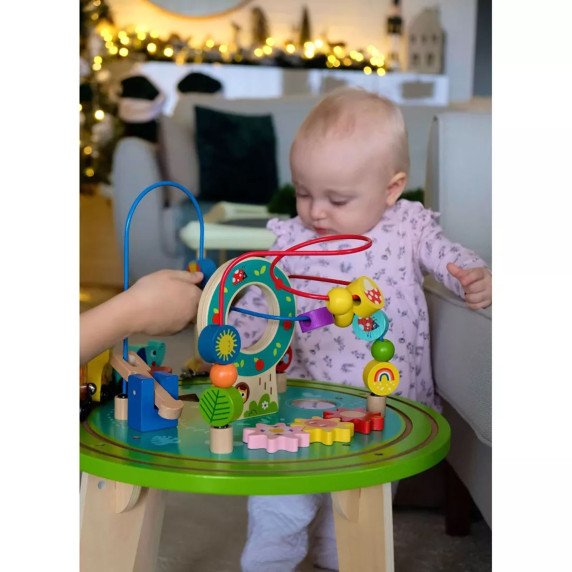 Medinis žaidimų stalas TOOKY TOY su varikliniu kilimu