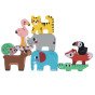 TOOKY TOY Mediniai Kubeliai Puzzle Gyvūnai Montessori 9 vnt.
