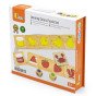 VIGA Edukacinis Medinis Puzzle Rūšiavimo, Keitimo Spalvų Ir Formų 38 Dalys Montessori