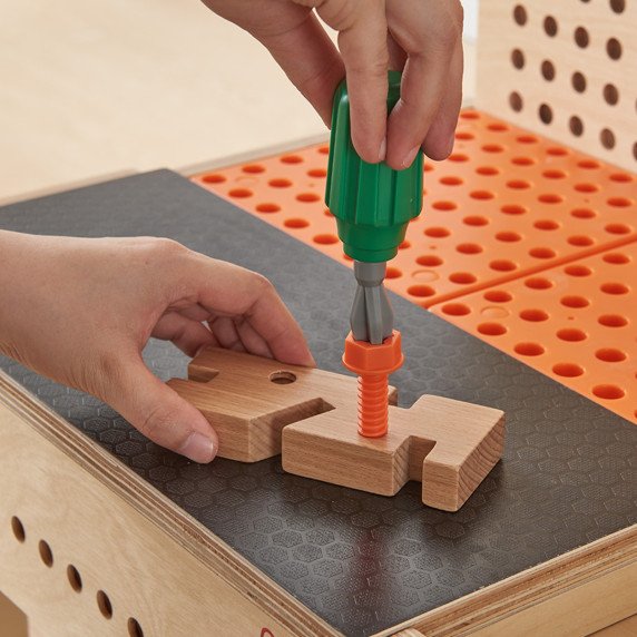 MASTERKIDZ Medinė Montesori STEM dirbtuvė su įrankiais