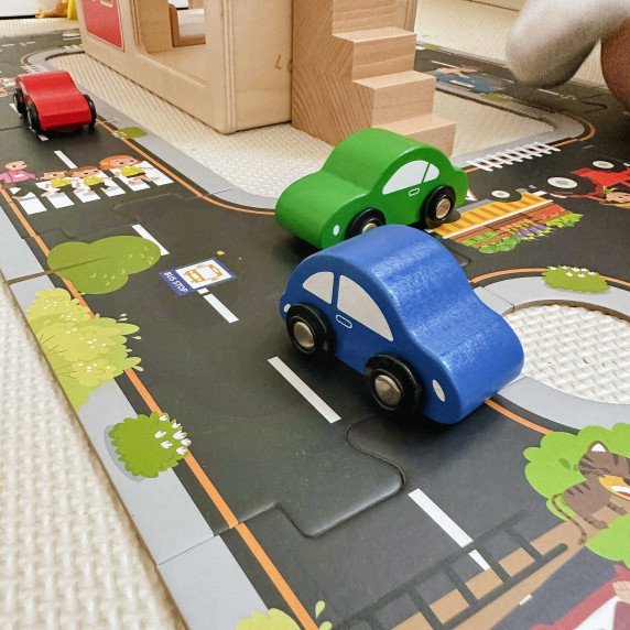 TOOKY TOY Kelionės galvosūkis vaikams Kelio modelis 21 dalis FSC Sertifikatas