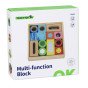 TOOKY TOY Mediniai dėžutės pojūčių blokai Daugiafunkciniai puzzle formos garsas, lietimas 12 vnt.
