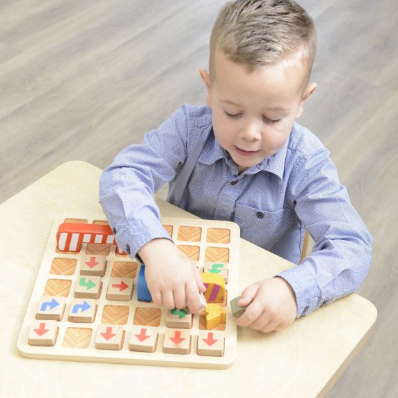 MASTERKIDZ Ankstyvasis mokymasis Programavimo Puzzle žaidimas Rask kelią į sūrį!