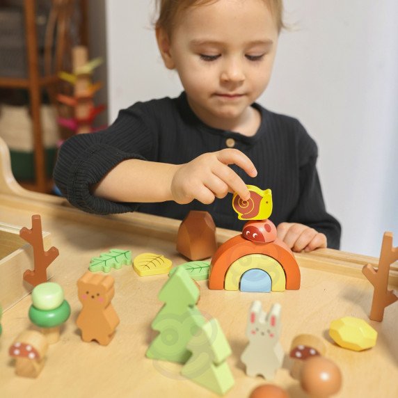 TOOKY TOY miško rinkinys, sudėtiniai dėlionės blokai figūroms