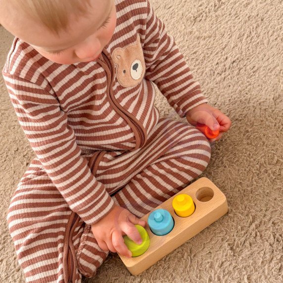 TOOKY TOY dėžutė XXL Montessori edukacinė 6in1 pojūčių dėžė 13-15 mėn.