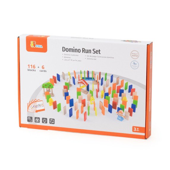 VIGA Mediniai Domino Takeliai 122 vnt.