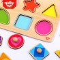TOOKY TOY Galvosūkiai Montessori formų mokymo galvosūkiai su smeigėliais
