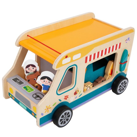 TOOKY TOY Mediniai kempingavimo veikėjai