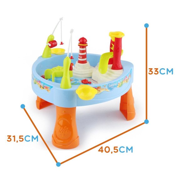 WOOPIE vandens stalo žvejybos žaidimas Šviesos Garsas + 24 priedai.