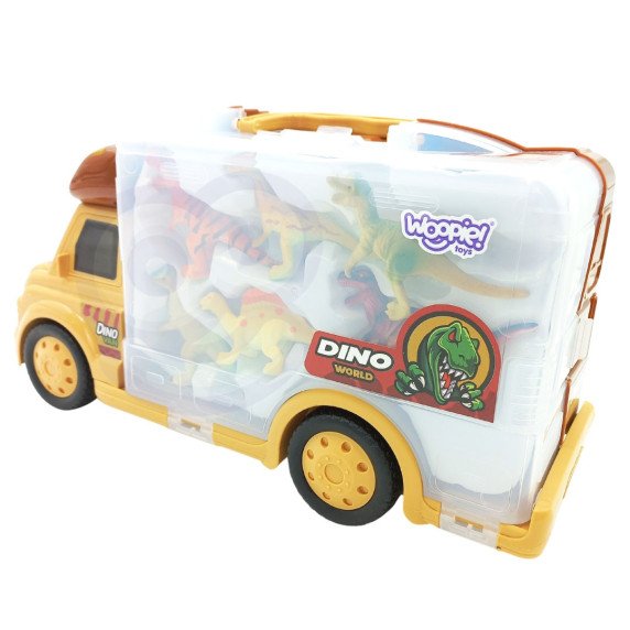 WOOPIE Rinkinys Automobiliui 2in1 Lagaminas + Dinozaurų Figūrėlės 6 vnt.