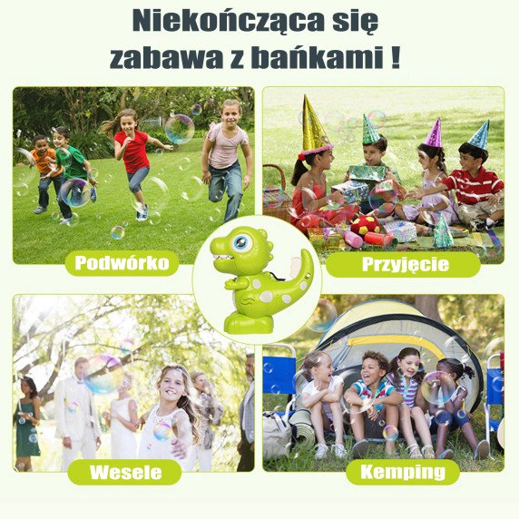 WOOPIE Dinozaurų burbulų mašina vaikams