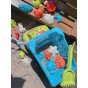 WOOPIE smėlio rinkinys su sunkvežimiu 52 cm XXL ir 20 dalių formelių