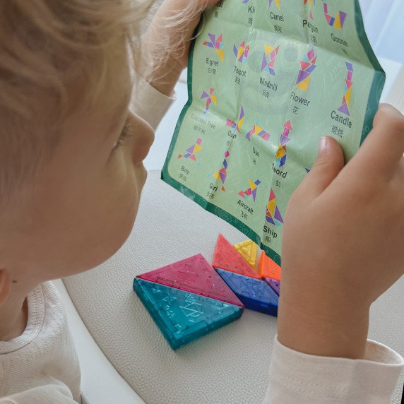 WOOPIE Tangram Magnetiniai Blokai 3D Galvosūkis