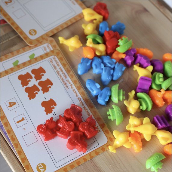 WOOPIE Montessori spalvų rūšiavimo ir skaičiavimo mokymo rinkinys, 2 vnt.
