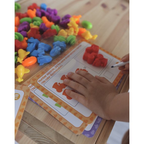 WOOPIE Montessori Spalvų Rūšiavimo Mokymasis Skaičiuojant Edukacinė Rinkinys 8 vnt.