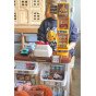 WOOPIE super marketas su vežimu, svarstyklėmis, kasos aparatu, skaneriu ir 48 priedų.