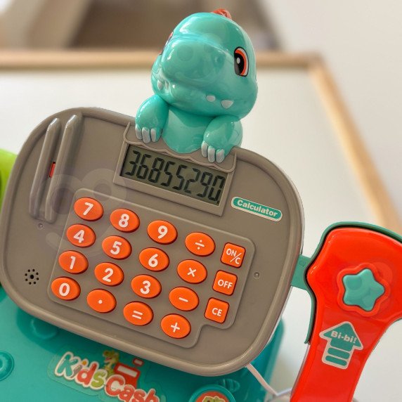 WOOPIE DINO Mėlynas Kasa su Lentyna