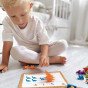 WOOPIE Montessori Edukacinis Rinkinys Skaičiuojant Dinozaurus Išrikiuotojas 95 vnt.