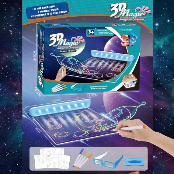 WOOPIE Magiška 3D LED piešimo lenta