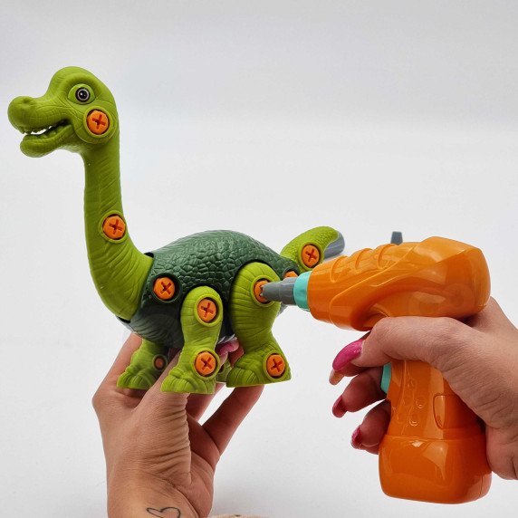 WOOPIE Dinozaurų rinkinys su sukimu + gręžtuvas, 31 vnt.