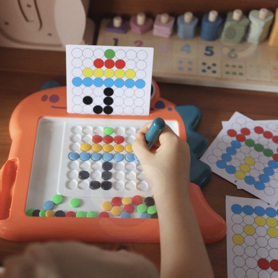 WOOPIE Magnetinė lentelė vaikams Montessori MagPad Dinosauras