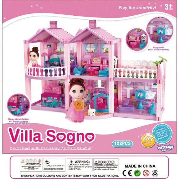 WOOPIE Arklių lėlių namas PONY FANTASY VILLA 120 vnt.