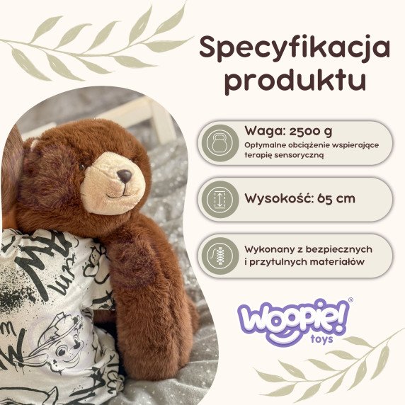 WOOPIE Svorio Plušinis Meškiukas PriešStresinė Jautri Sunkioji Meškiukų Žaislą 65cm 2500g