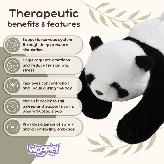 WOOPIE Panda Svorio juntamas pliušinis žaislas 1 kg