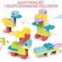 WOOPIE Minkštos statybinės dėžutės Pasteliniai gyvūnai 86 vnt.