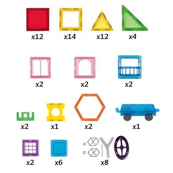 WOOPIE 3D Magnetiniai Blokeliai Švietimo Skydeliai Vaikams