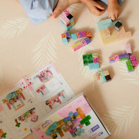 WOOPIE Magnetiniai Kubai Klijuojamieji Magnetai 86 vnt. 3D Edukacinis Galvosūkių Montesori Rinkinys Vaikams nuo 3 metų岁