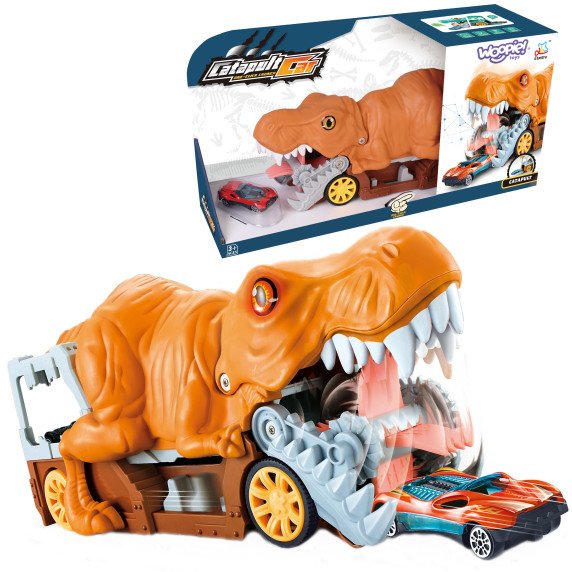 WOOPIE Dinosaur automobilis su leidikliu + automobilis 1 vnt.