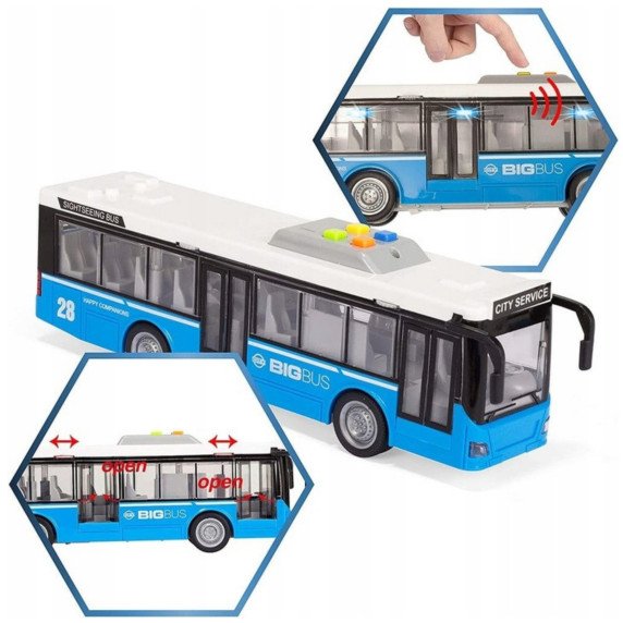 Interaktyvus elektrinis miesto autobusas WOOPIE 1:16