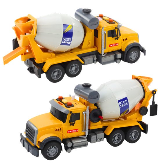 WOOPIE Cement Mixer Truck su besisukančiu būduku, šviesomis ir garsais, geltona